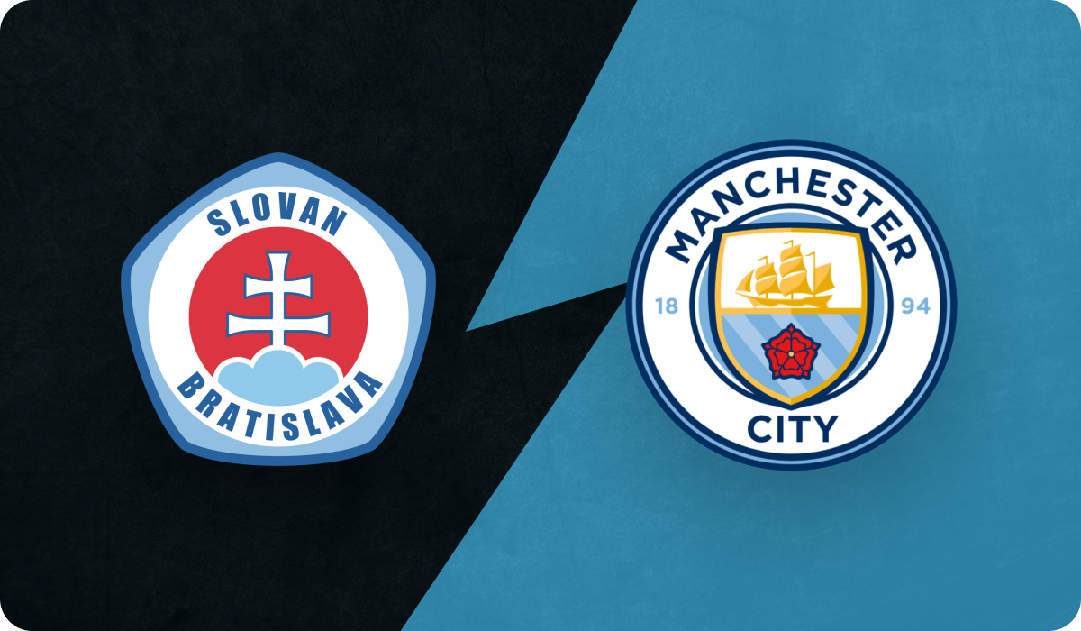 Slovan Bratislava x Manchester City acontecerá pela Champions League. 